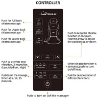 Snailax Shiatsu Heated Massage Cushion with 3D Kneading Rollers, Deep Tissue Back Massager Pad with Spot Function and Vibrating Seat – Travel & Home Use(m-8)