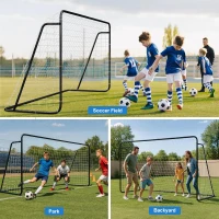 MOPHOTO Foldable Soccer Goal – Multiple Sizes (6x4, 8x6, 10x6.5, 12x6, 16x7, 18.5x6.5, 21x7, 24x8 ft) – Backyard Full-Size Training Goal for Teens & Adults(m-5)