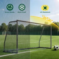 MOPHOTO Heavy-Duty Soccer Goal — Multiple Sizes for Backyard, Training & Full-Size Practice (Various Dimensions Available)(m-3)