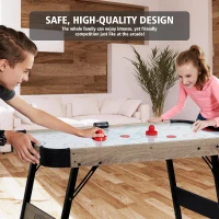 48"" Foldable Air Hockey Table - Indoor Arcade Set with Electronic Scoreboard, 2 Pucks & 2 Pushers(m-4)