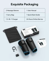 FIT KING Cordless Rechargeable Calf Massager — Portable 360° Leg Compression with 6 Intensities & 3 Modes(m-7)