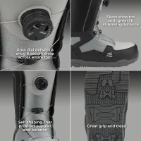 5th Element ST Men's Snowboard Boots with Lace & ATOP Dial Closure, Waterproof Liners - Black, Strap-Binding Compatible(m-3)