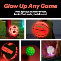 GlowCity Glow-in-the-Dark Football - Size 6 Light-Up Ball for Teens & Adults, Night Play(m-9)