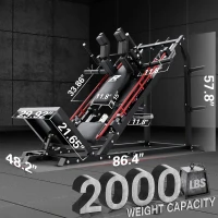 RitFit Gazelle Pro 3-in-1 Leg Press & Hack Squat Machine - High-Tensile Steel, 2000 lb Capacity, Adjustable Angles with Weight Storage(m-2)
