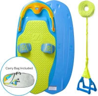 ZUP YouGotThis 260 Multi-Board & Handle Combo with Carry Bag — Kneeboard, Wakeboard, Wakeskate & Wakesurf for Kids, Teens and Young Adults (Blue)(m-5)