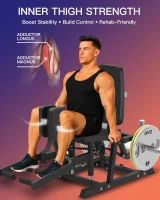 HVO Hip Abduction & Adduction Machine – 6-Position Adjustable Glute and Thigh Trainer for Inner/Outer Thigh Workouts(m-3)