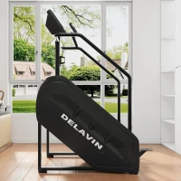 DELAVIN Commercial-Style Stair Stepper with LED Screen, 15 Speed Levels (24–164 SPM), 440 lb Capacity Stepmill for Cardio and Lower-Body Training (FBA)(m-8)