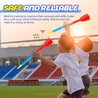 Wettarn 4-Pack 300g Youth Training Javelins – Soft-Tip Plastic Throwing Spears, 68 cm Collapsible Practice Javelin for Schools & Adults(m-6)