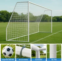 MOPHOTO Soccer Goal — 6x4/8x6/10x6.5/12x6/16x7/18.5x6.5/21x7/24x8 ft Backyard & Full-Size Training Goals for Teens & Adults(m-3)