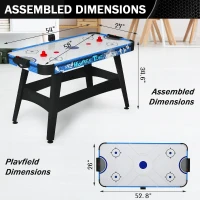 58-inch Air Hockey Table (Blue) with Powerful Motor, Digital LED Scoreboard, Includes 2 Pucks & 2 Pushers — Arcade-Style Home Game Room Table(m-5)