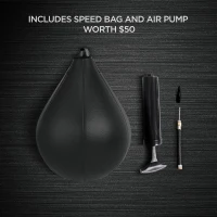 24"" Speed Bag Platform with Height-Adjustable Mount, 360° Swivel, Includes Speedbag and Pump(m-3)