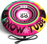 ZIZZ 48-inch Premium Canvas Inflatable Snow Tube — Heavy-Duty Winter Sled for Families(m-1)