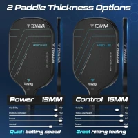 TENVINA Multi-Layer T700SC Textured Carbon Fiber Pickleball Paddle — USAPA Approved, Powerful Spin Surface, 4 Thickness & Shape Options(m-5)