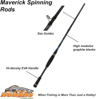 Dobyns Maverick Series 6'0"" Light Fast Action Fishing Rod (4-10 lb, 1/8-3/8 oz)(m-4)
