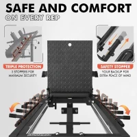 GMWD DD07 2-in-1 Leg Press & Hack Squat Combo with Linear Bearings, 45° Leg Press, Weight Storage – Professional Home Gym Machine(m-6)