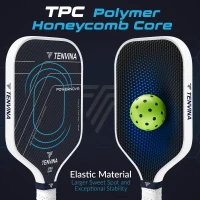 TENVINA Multi-Layer T700SC Pickleball Paddle – K29 Aramid & Carbon Hybrid Face, Textured KAMS Surface, 4 Shapes/Thicknesses, USAPA Approved(m-3)