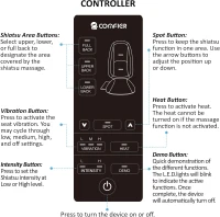 COMFIER Shiatsu Back Massager with Heat and Vibrating Seat, Chair Massage Pad with 4 Rotating Nodes, Adjustable Zones & Intensity for Home or Office – Gift for Him & Her(m-7)