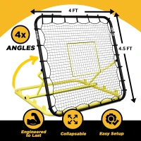 Apex Sports 4 x 4.5 Ft Multi-Sport Rebounder – Adjustable Angles, Durable Construction, Portable Trainer(m-4)