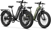 Aipas M1 Pro Step-Thru Ebike — 1800W Peak / 110Nm, 48V 17.5Ah Removable Battery, 26"" x 4.0"" Fat Tires, Dual Suspension, 36MPH Top Speed, 7-Speed(m-1)