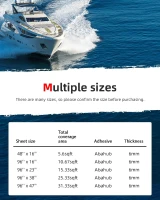 Abahub Non-Slip EVA Decking Mat - 6mm Camouflage Traction Pad, Self-Adhesive & Trimmable (96 in x 16 in / 23.5 in / 38 in / 47 in; 48 in x 16 in) for Paddleboards, Kayaks, Boats(m-7)