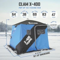 CLAM X Series Thermal Hub Shelter — Portable Angler Fishing Tent with Insulated Hub(m-2)