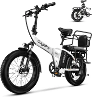 KEBIKO 1000W Folding Electric Bike – 48V 20Ah Removable Battery E-Bike, 30+ MPH Top Speed, Up to 80 Mile Range, 20"" Fat Tire Foldable Commuter & All-Terrain Ebike(m-1)
