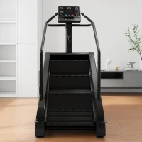 DELAVIN Commercial-Style Stair Stepper with LED Screen, 15 Speed Levels (24–164 SPM), 440 lb Capacity Stepmill for Cardio and Lower-Body Training (FBA)(m-7)