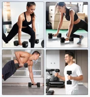 Adjustable Dumbbell Set — Selectable 15/20/40/50 LB Pair, Compact Free Weights for Home Workouts and Strength Training(m-7)