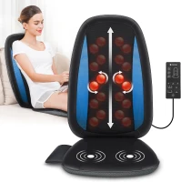 COMFIER Heated Shiatsu Back Massager Pad, Deep Tissue Kneading Seat Cushion with Adjustable Zones, Heat & Vibration for Home or Office – Gift(m-1)