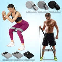 Complete Pilates Set with 14"" Ring, Fabric Resistance Bands, Mini Ball, Gliding Discs and Guide — Home Workout Kit(m-3)