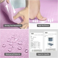 Hatha Extra-Long TPE Yoga Mat 79"" x 40"" x 1/2"" Thick — Non-Slip Exercise & Fitness Mat(m-6)