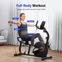 MERACH Recumbent Exercise Bike with Bluetooth & App Connectivity — LCD Display, Heart-Rate Handles, Magnetic Resistance (S08/S23)(m-2)