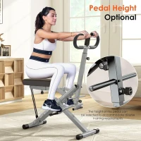 SogesHome Foldable Row-and-Squat Machine with Adjustable Resistance Bands — Compact Full-Body Home Workout, 330 lb Capacity(m-3)