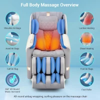 MYNTA 2025 4D Full-Body Massage Chair with Dual 4D+2D Mechanisms, Extended SL-Track, Zero Gravity Recliner, Waist & Shawl Heating, Foot & Calf Massager and Hi‑Fi Bluetooth Music Sync(m-3)