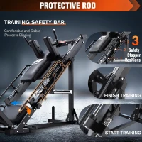 RitFit Versatile Leg Press & Hack Squat System with Weight Plate Set, Linear Bearing Mechanism and Plate Storage Posts for Full Lower-Body Workouts(m-4)