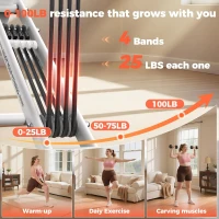 Sportsroyals Home Squat Machine – Foldable Ride & Row Trainer with Adjustable Resistance (0–100 lbs x4 Bands), Multi-Function for Glutes, Thighs, Abs & Back, 350 lb Capacity(m-5)