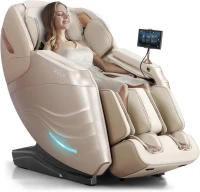 RELX 2026 Full-Body Massage Chair — 20-Mode Zero-Gravity SL-Track Shiatsu Recliner with Built-in Heat, Airbag Massage, Body Scan, Deep Yoga Stretch, Calfrest Extension & AI Control (Cream)(m-1)