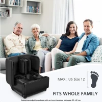 COMFIER 2-in-1 Shiatsu Foot & Calf Massager with Heat — Foldable Ottoman Design, Kneading, Vibration & Compression, Relieves Tired Muscles & Plantar Fasciitis, Fits Up to Size 13(m-6)