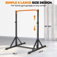 Adjustable Power Tower Pull-Up Station — ONETWOFIT Free-Standing Pullup/Chin-up Bar, Multifunction Strength Trainer for Home & Outdoor — 440 lb Capacity(m-2)