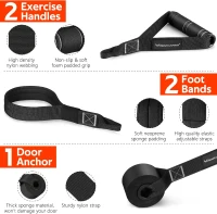 REN RAN RING Pilates Bar Set with Resistance Bands – Adjustable Metal Buckle, All-in-One Home Pilates Bar for Men & Women Full-Body Workouts(m-3)