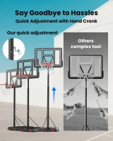 IGL Portable Adjustable Basketball Hoop System 5.6–10 ft, 44-Inch Outdoor Goal with PC Backboard — For Kids, Youth & Adults(m-3)