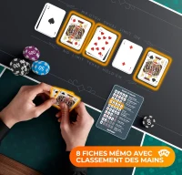 Newverest 70"" x 35"" Poker Table Top — Texas Hold'em Mat for Up to 10 Players with Zipper Storage Bag, 8 Coasters & Gift Box(m-5)