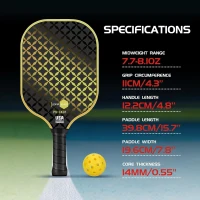 USAPA-Approved Fiberglass Pickleball Paddle Set — Available in 2 or 4 Packs with 4 Outdoor Balls and Carrying Case(m-5)