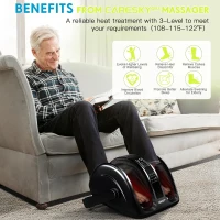 Neuropathy Foot Massager - FSA/HSA Eligible, Heated (3 Levels) Deep Kneading & Rolling for Calves, Feet & Arms, Circulation and Plantar Fasciitis Relief(m-2)