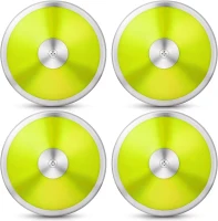 Wettarn 4-Pack 1 kg Discus - 18 cm Nylon Training Discus for Men & Women, Track & Field Practice Gear(m-1)