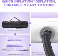FBSPORT 10ft Inflatable Air Gymnastics Track Mat (4/8 in) with Electric Pump – Training, Home Use, Cheer & Yoga(m-5)