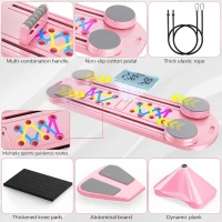 7-in-1 Portable Foldable Pilates Reformer Board with Smart Timer — Multifunctional Home Pilates Machine with Storage Bag(m-4)