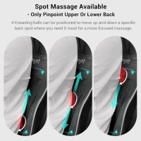 Mynt 2D & 3D Shiatsu Neck and Back Massager Chair Pad with 10 Deep Kneading Nodes, Heat, Portable Spot Massage, Black(m-6)