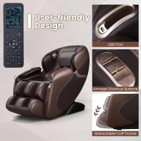 Relaxe SL-Track Shiatsu Massage Chair with Zero Gravity Positioning and Heating(m-6)