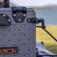 YakAttack BlackPak Pro 13in x 16in Kayak Fishing Crate – Battleship Grey, 4 TetherTube Rod Holders | Lightweight Durable Customizable(m-4)